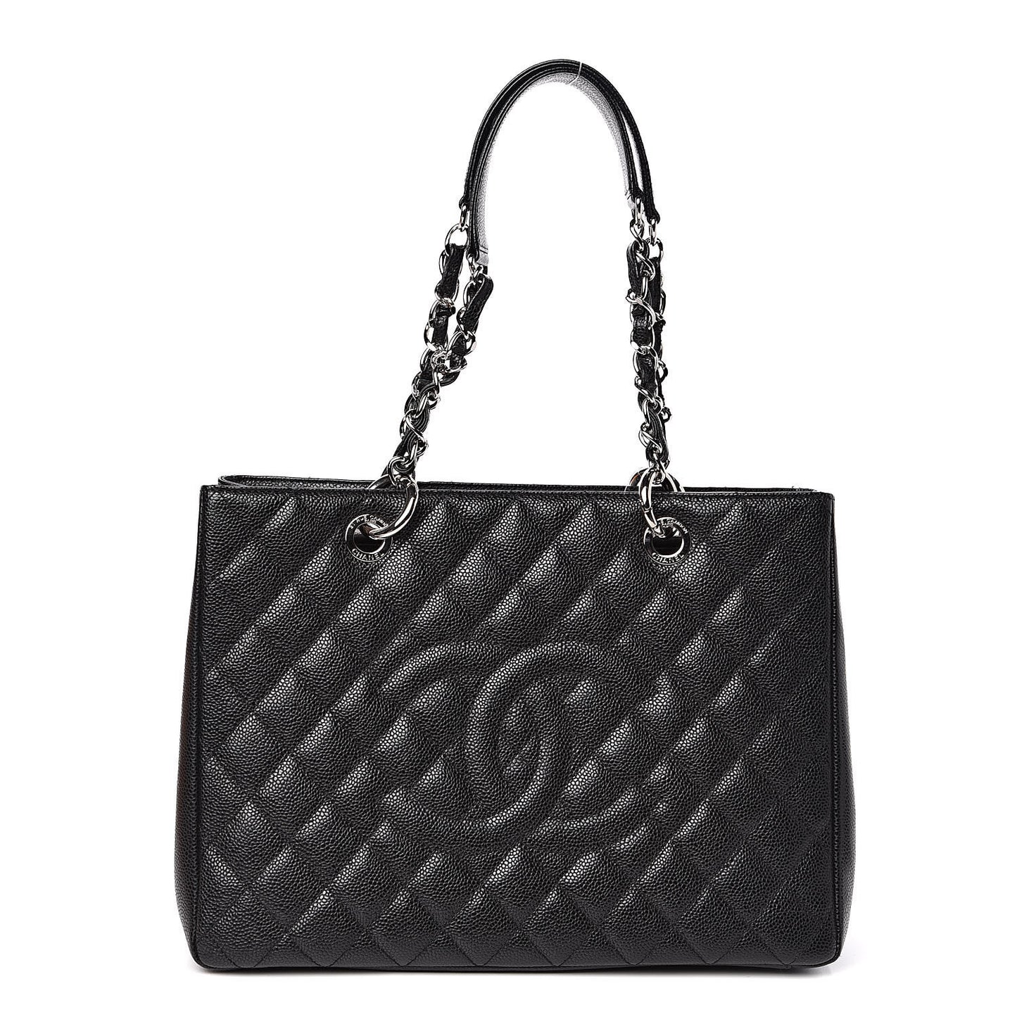 Caviar Quilted Grand Shopping Tote GST Black