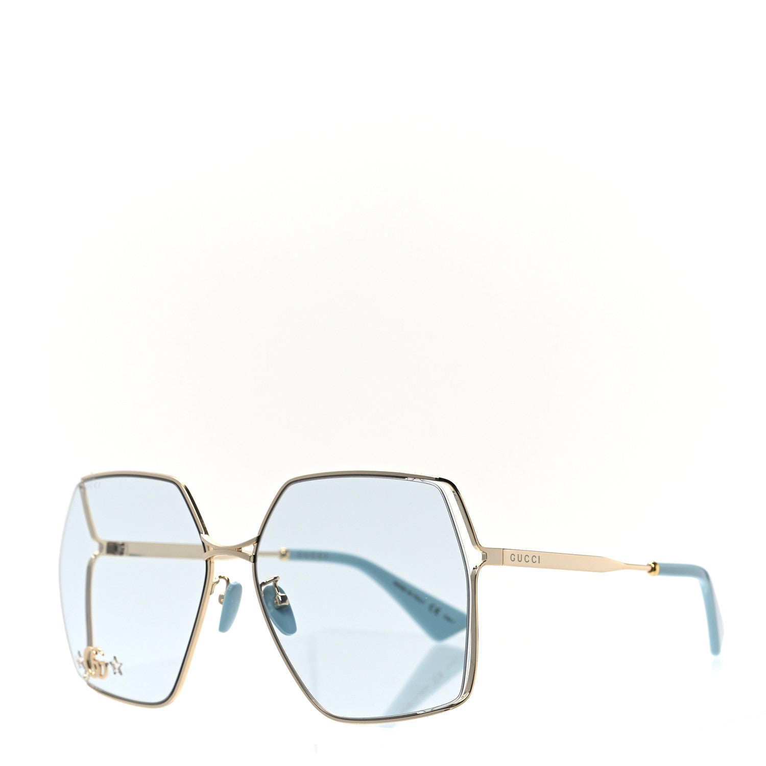 Gucci Metal Sunglasses GG0817S Gold 1 of 7