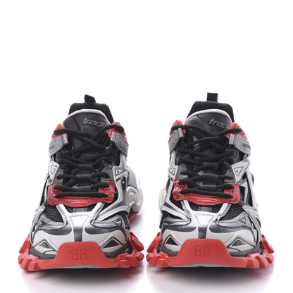 Balenciaga Rubber Mesh Bi-Color Womens Track.2 Open Sneakers 38 Black Grey Red 2 of 9