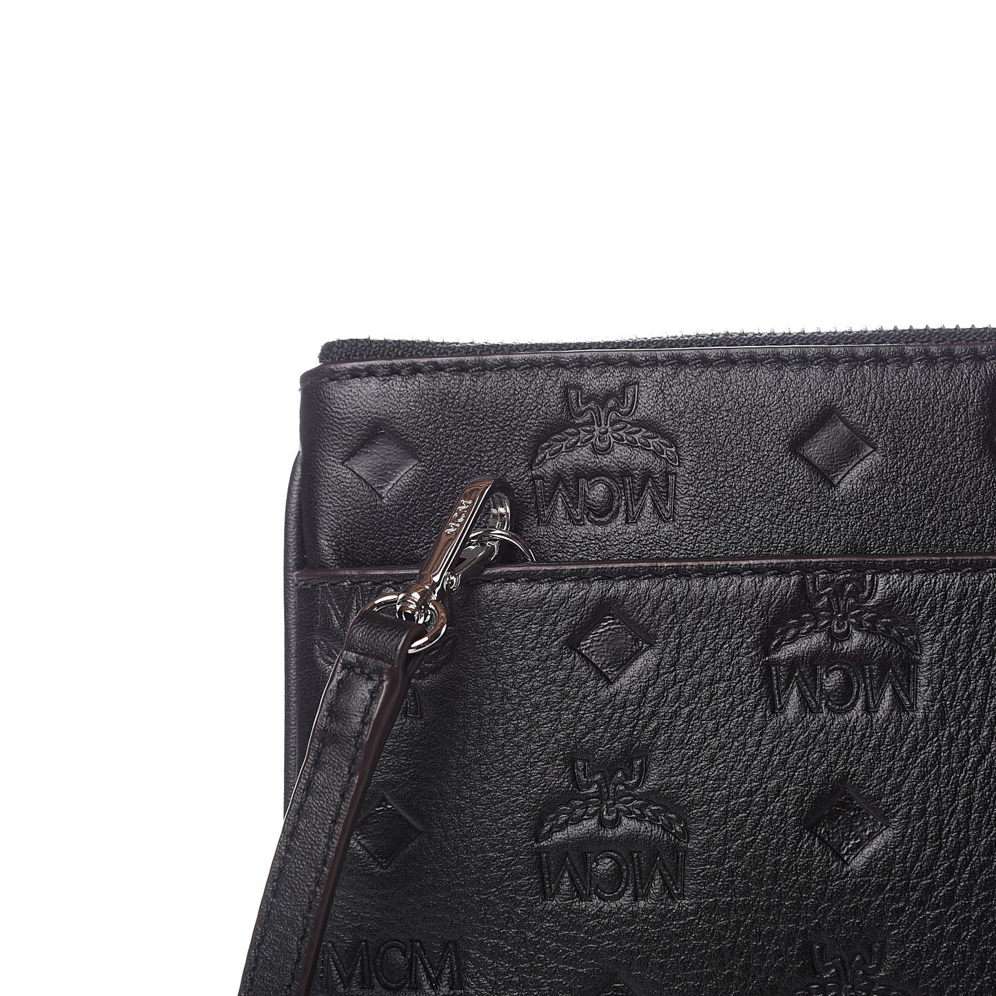 Calfskin Ottomar Monogram Medium Crossbody Pouch Black