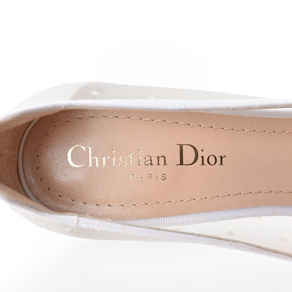 Christian Dior Mesh Plumetis Tulle D-Moi Pumps 38.5 White 7 of 9
