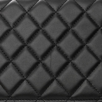 Chanel Lambskin Quilted Trendy CC Wallet On Chain WOC So Black 9 of 11