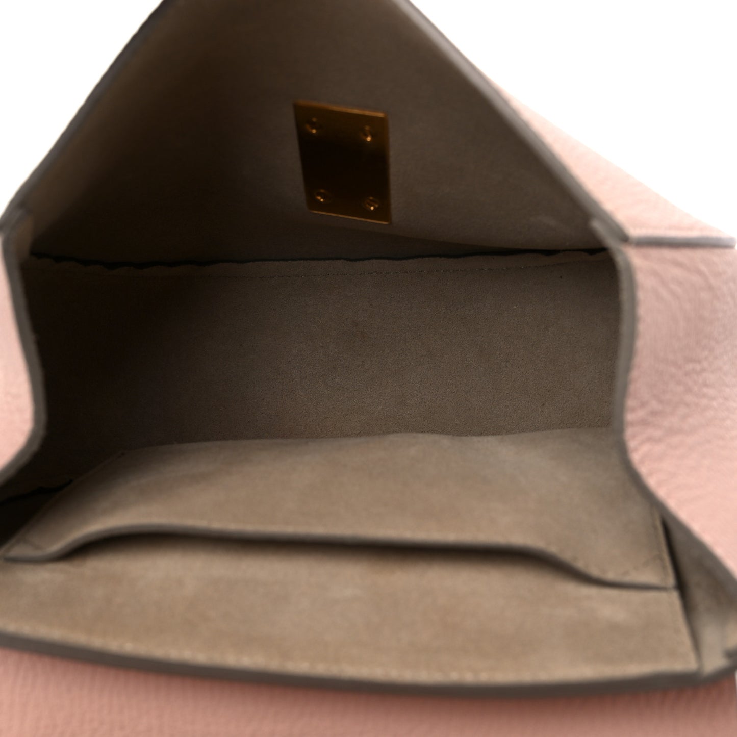 Grained Lambskin Mini Drew Shoulder Bag Cement Pink