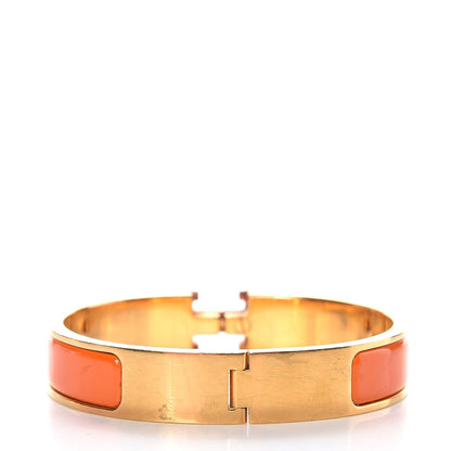 Hermes Enamel Narrow Clic Clac H Bracelet PM Orange 3 of 7