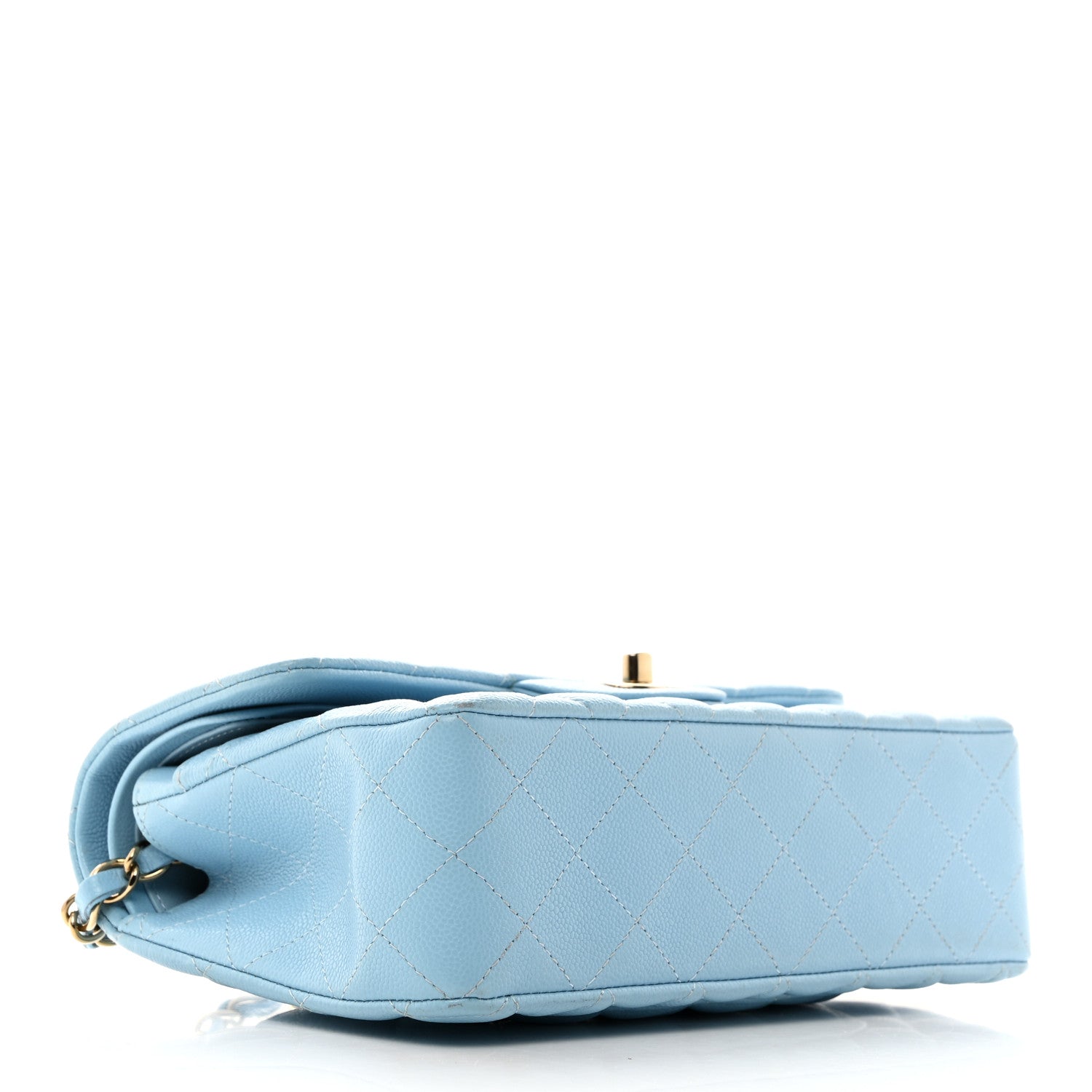 Chanel Caviar Quilted Small Double Flap Light Blue 4 of 10