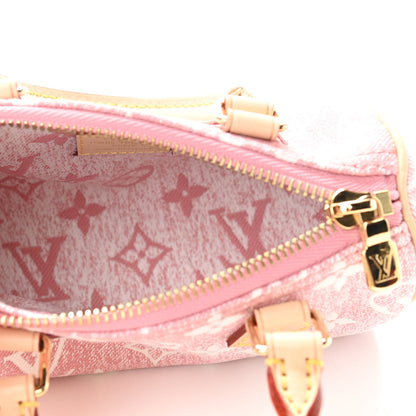 Louis Vuitton Monogram Jacquard Denim Nano Speedy Bandouliere Pink 5 of 10