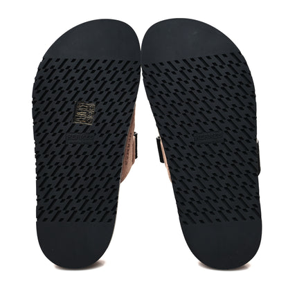 Hermes Suede Goatskin Womens Chypre Sandals 35 Rose Perle Black 5 of 9