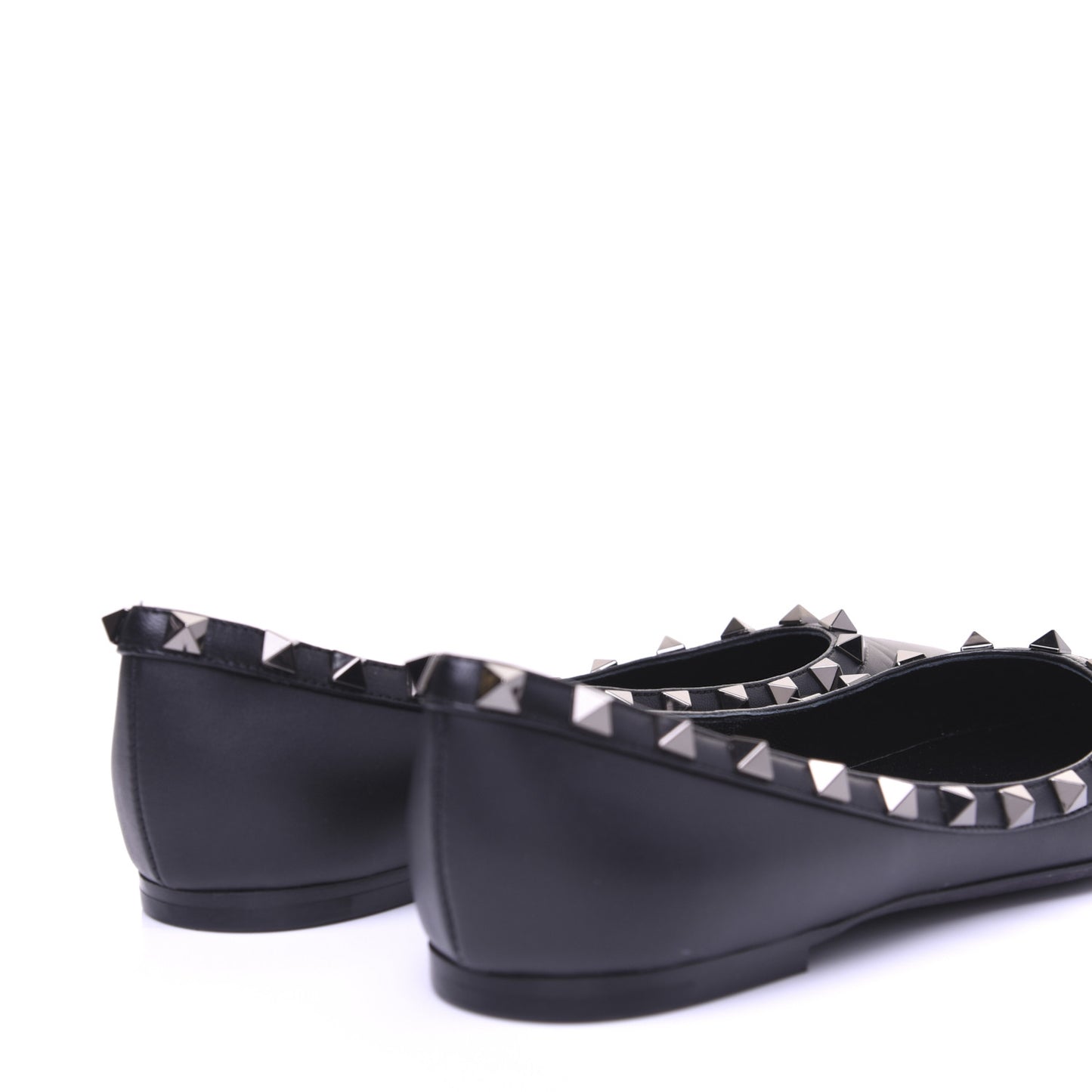 Nappa Rockstud Ballerina Flats 37 Black