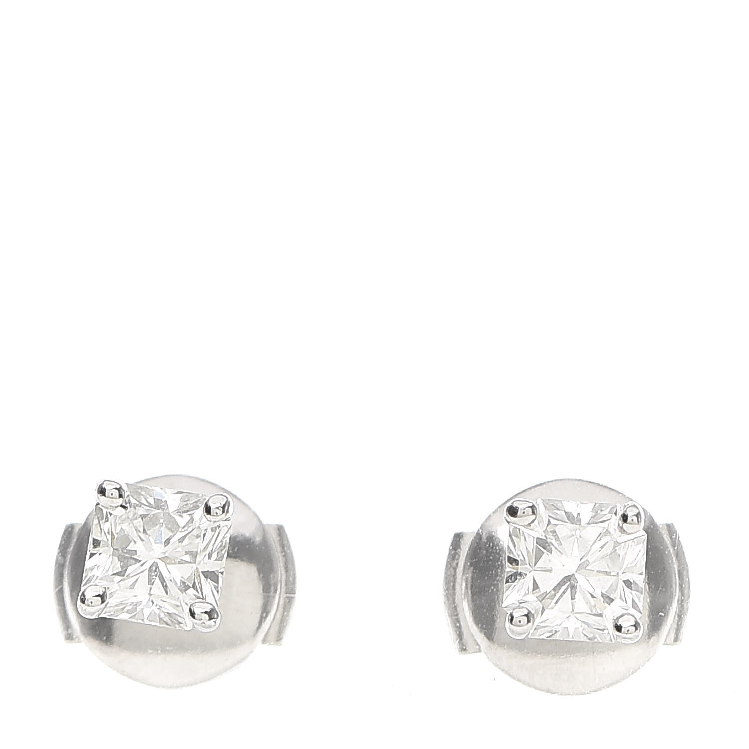 Tiffany Platinum Diamond 1.15ctw Lucida Solitaire Earrings 1 of 5