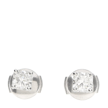 Tiffany Platinum Diamond 1.15ctw Lucida Solitaire Earrings 1 of 5