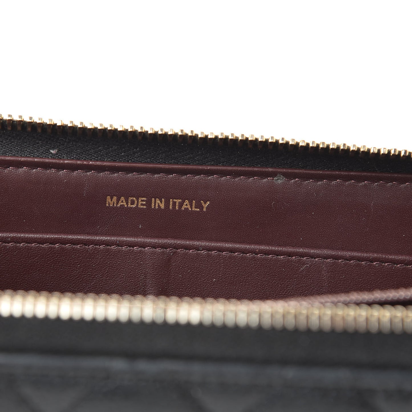 Caviar Quilted Large Gusset Zip Around Wallet Black