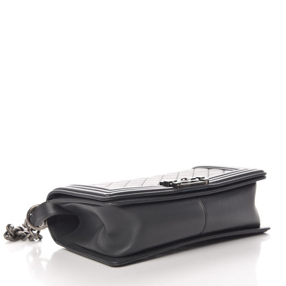 Chanel Lambskin Quilted Medium Boy Flap Dark Grey 4 of 17