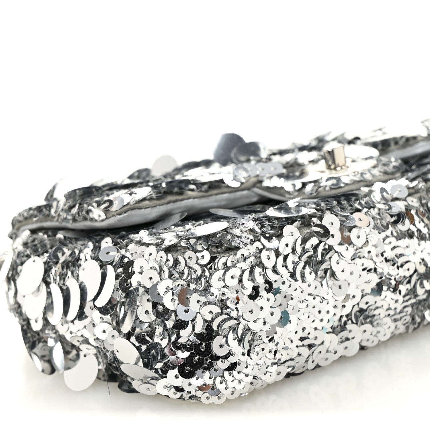 Chanel Sequin Mini Rectangular Flap Silver 9 of 11
