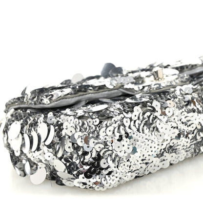 Chanel Sequin Mini Rectangular Flap Silver 9 of 11