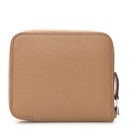 Hermes Epsom Silk'in Compact Wallet Chai 1 of 9