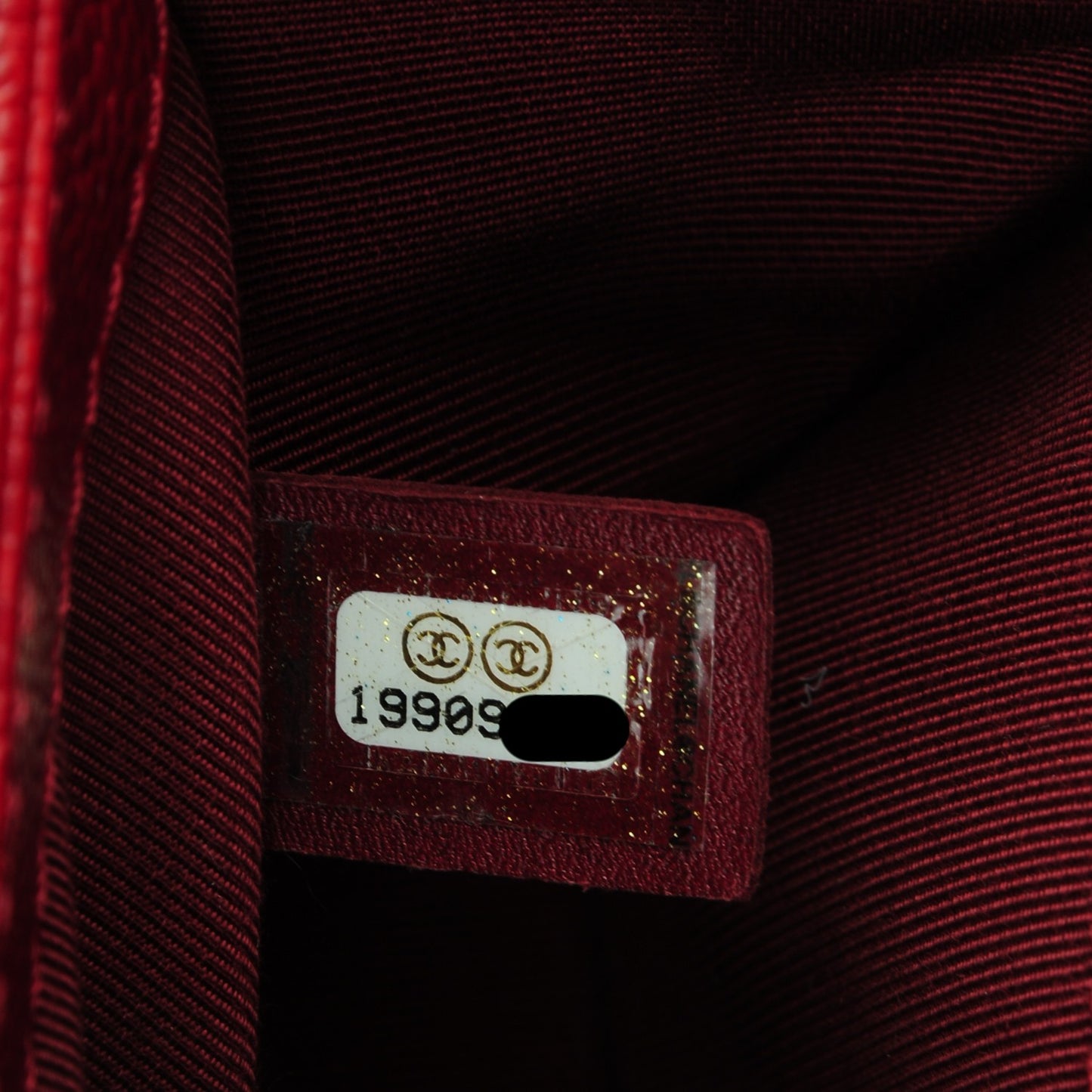 Caviar Quilted Small Boy Flap Dark Red