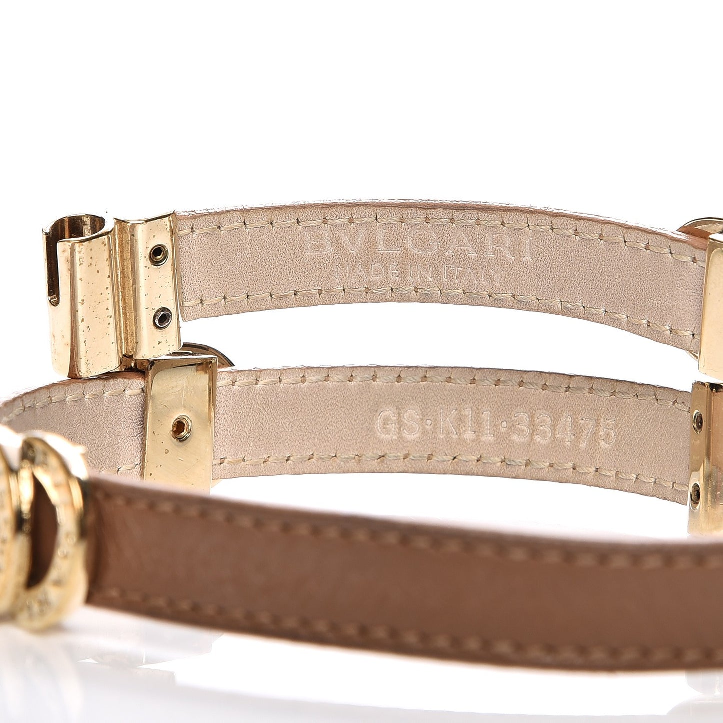 Calfskin Double Coiled Bracelet M Brown