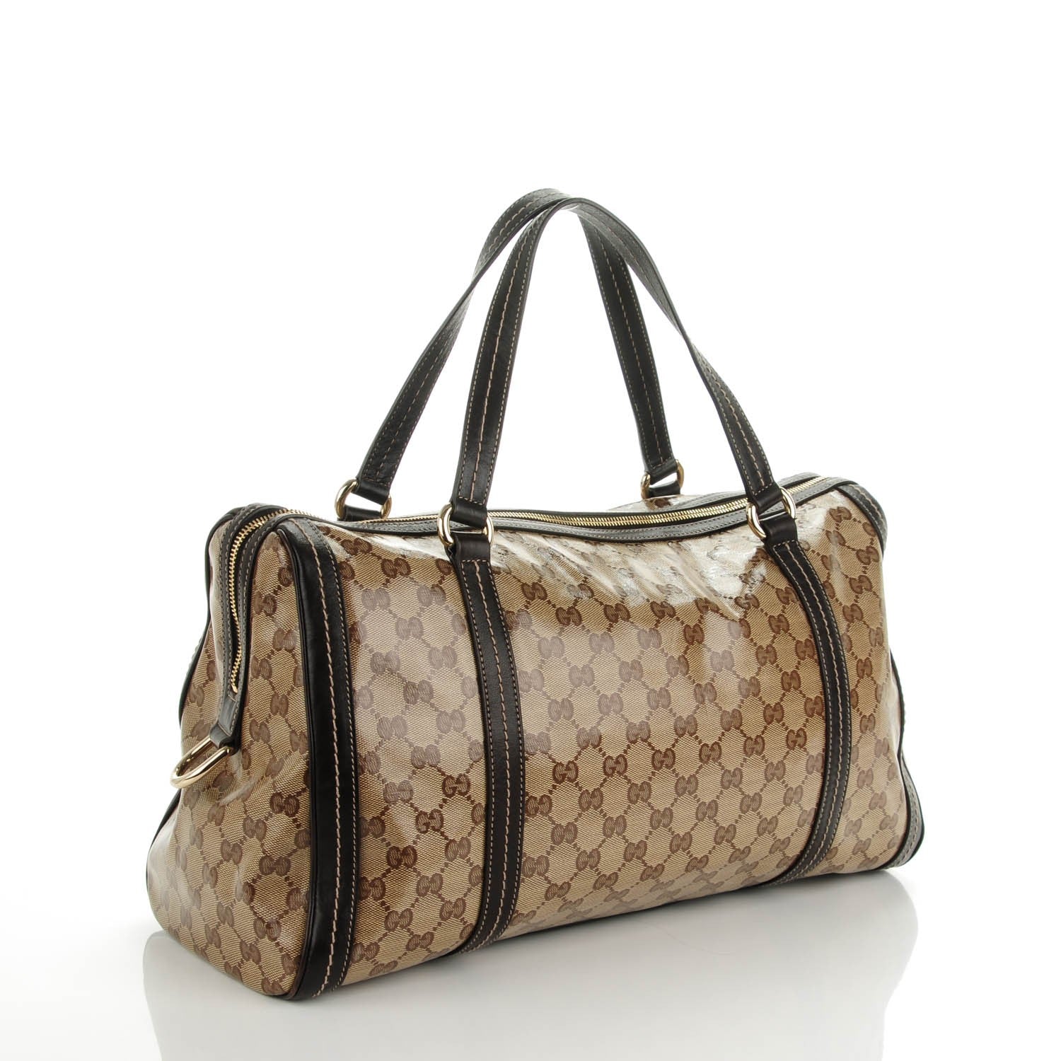 Gucci Crystal Monogram Medium Duchessa Boston Bag Brown 3 of 8