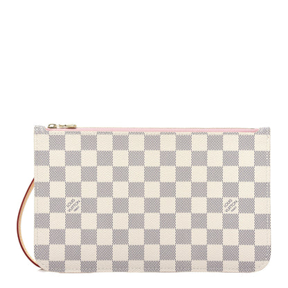 Louis Vuitton Damier Azur Neverfull MM GM Pochette Rose Ballerine 1 of 10