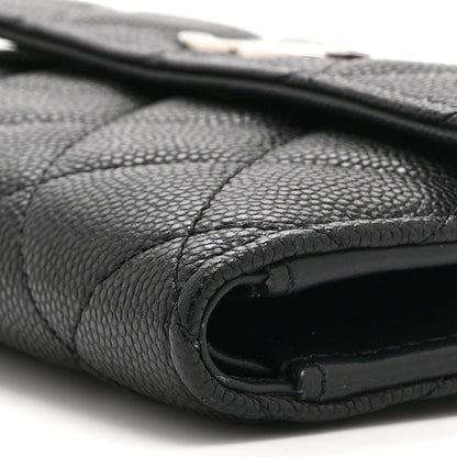 Chanel Caviar Quilted Coco Chanel CC Medium Flap Wallet Black 11 of 11