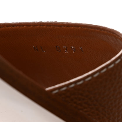 Louis Vuitton Calfskin Lock It Flat Mule 38 Cognac 7 of 8