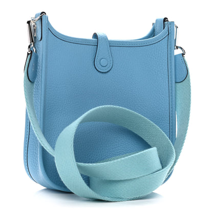Hermes Taurillon Clemence Evelyne TPM Bleu Du Nord 3 of 10
