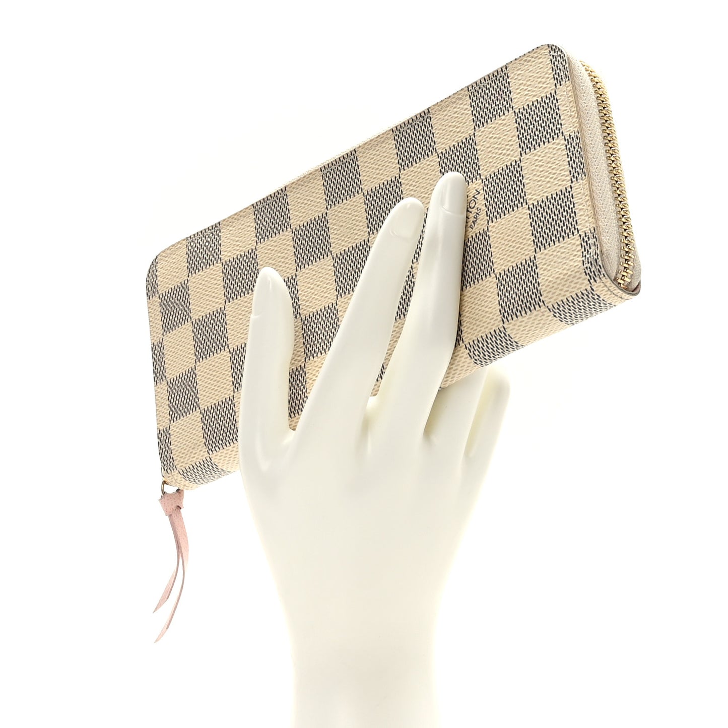 Damier Azur Clemence Wallet Rose Ballerine