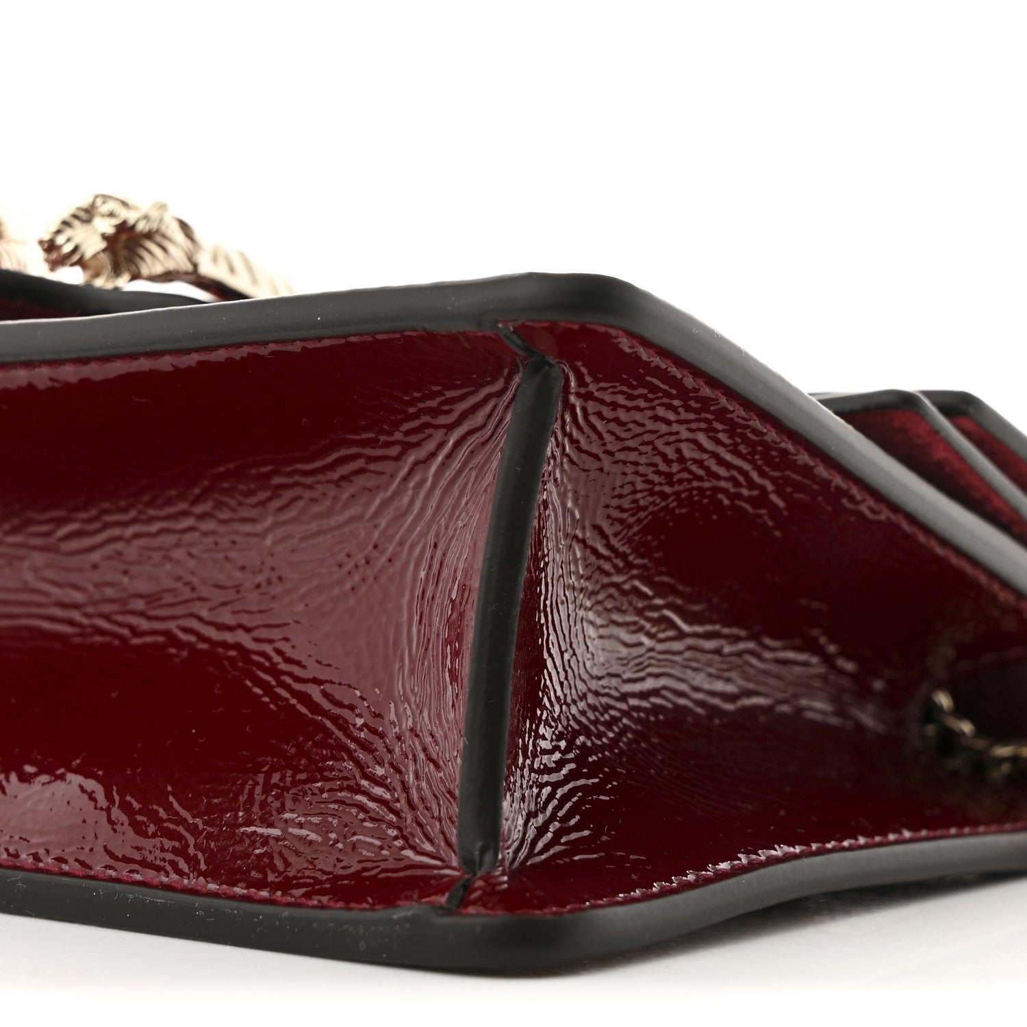 Gucci Crinkled Patent Mini Dionysus Shoulder Bag Rosso Ancora Red 8 of 8