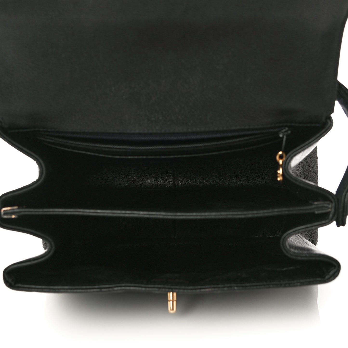 Caviar Quilted Jumbo Kelly Flap Black