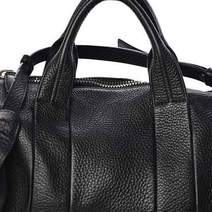 Alexander Wang Pebbled Lambskin Rocco Black Silver Hardware 7 of 9