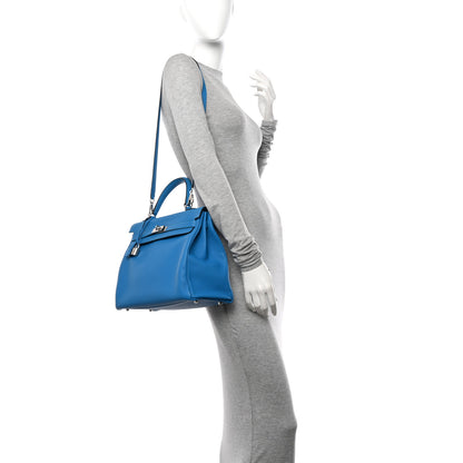 Hermes Togo Kelly Retourne 35 Bleu Zanzibar 2 of 11