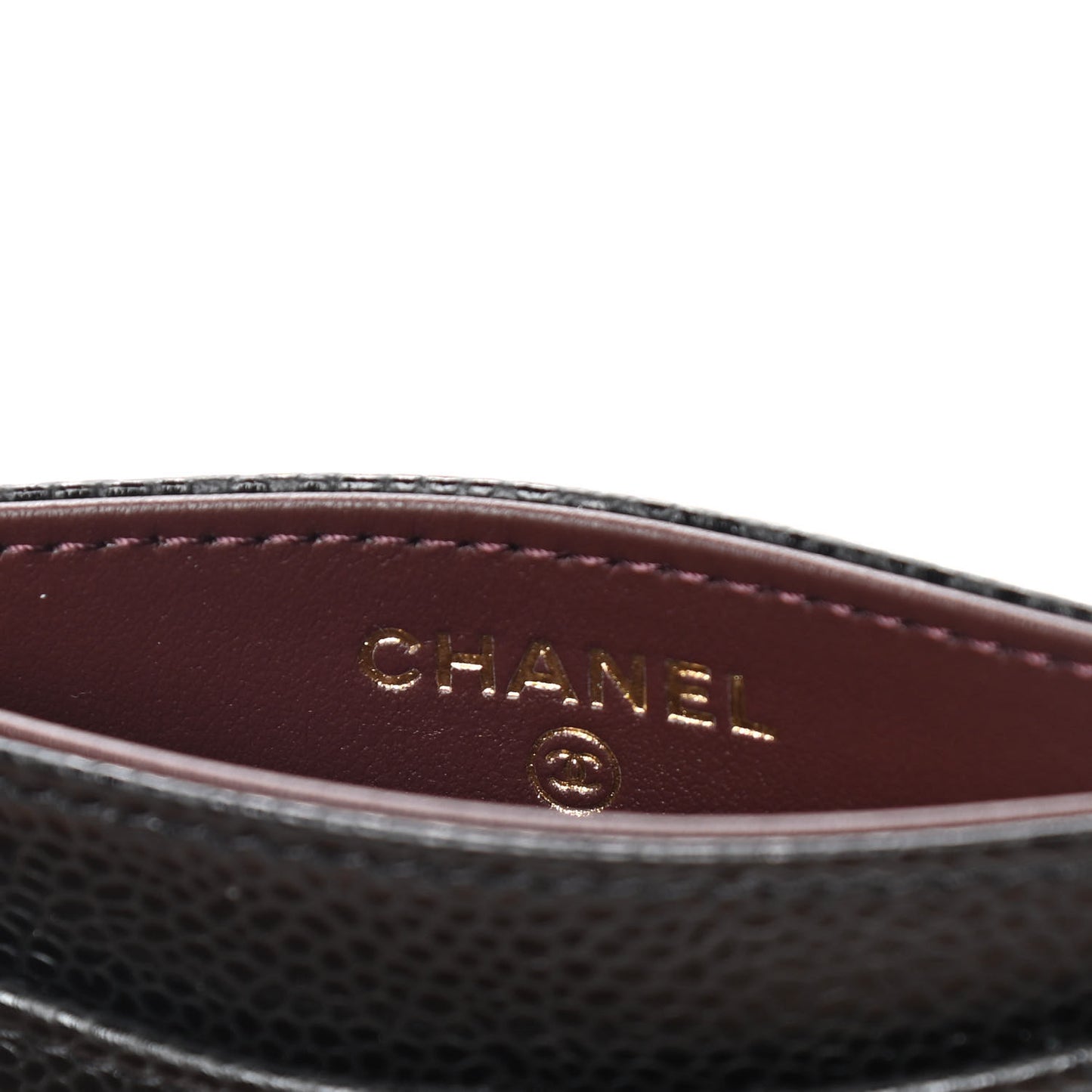 Caviar Quilted Card Holder Black