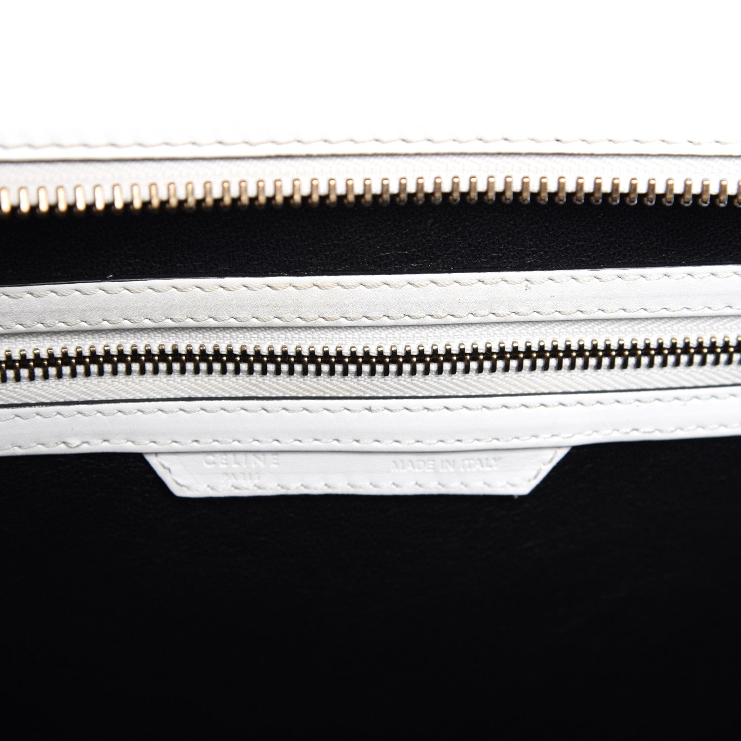 Celine Smooth Calfskin Mini Bi-Color Luggage White Black 6 of 7