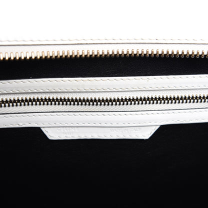 Celine Smooth Calfskin Mini Bi-Color Luggage White Black 6 of 7