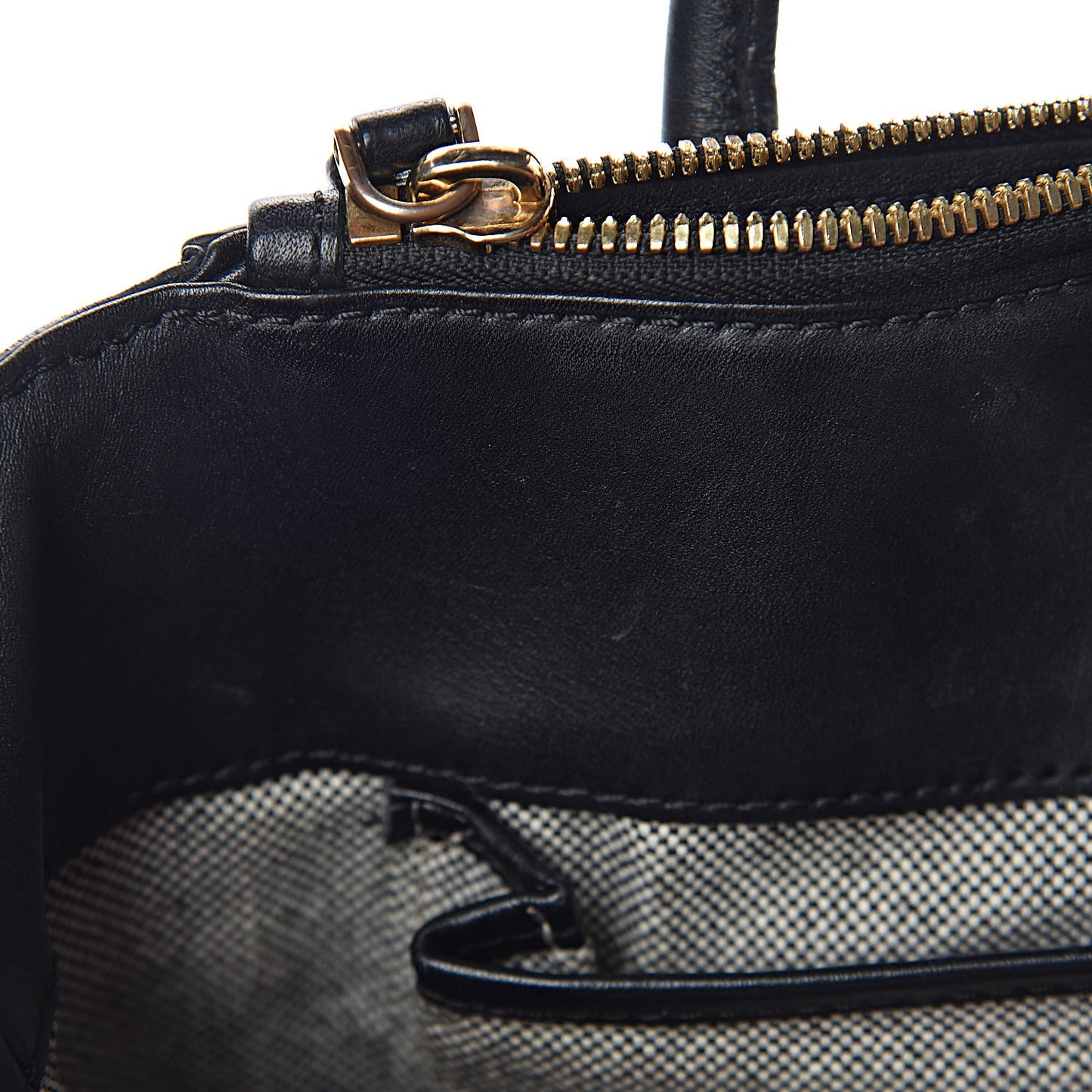 Visetos Small Kathy Double Zip Tote Cognac Black