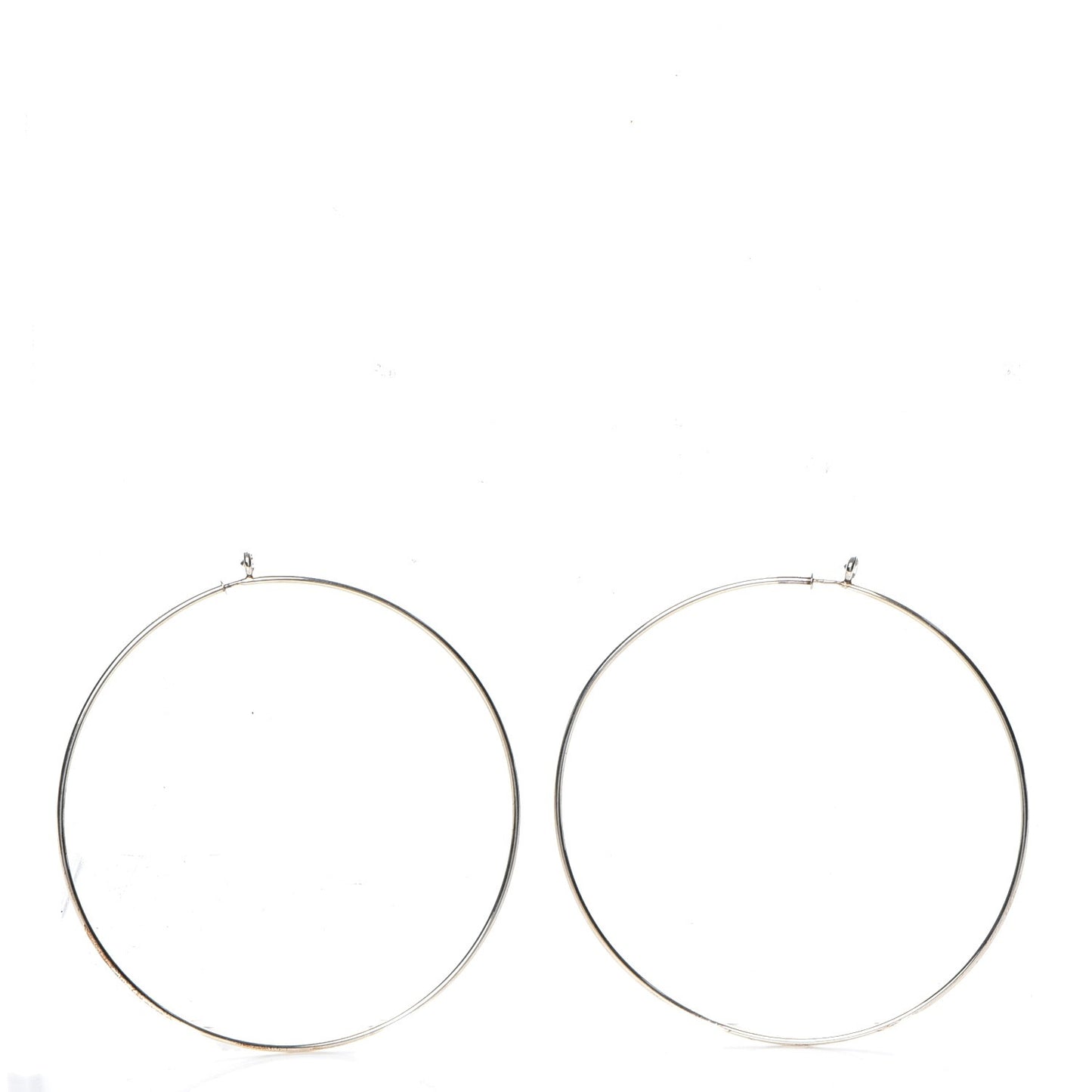 Sterling Silver Diamond XL Elsa Peretti Hoop Earrings