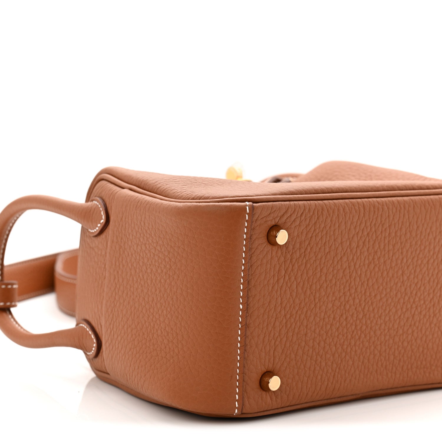 Hermes Taurillon Clemence Mini Lindy 20 Gold 9 of 11