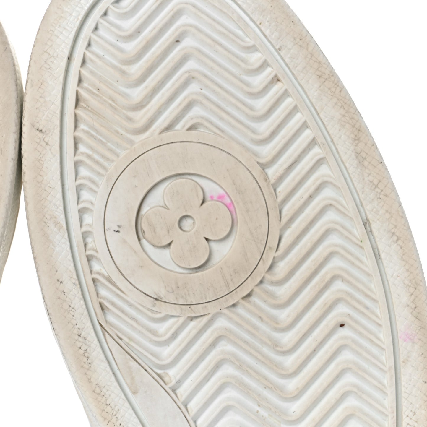 Metallic Calfskin Embossed Monogram Boombox Sneakers 38 White Silver