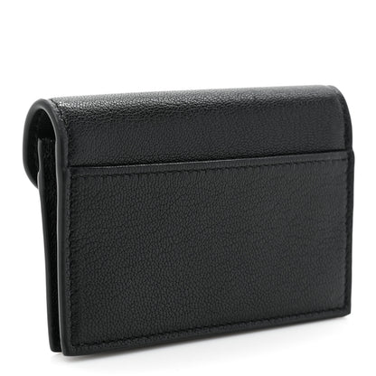 Christian Dior Goatskin Saddle Card Holder Black 3 of 10