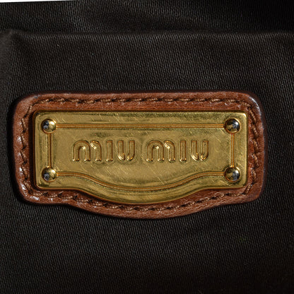 Miu Miu Vitello Lux Large Bow Bag Palissandro 6 of 9