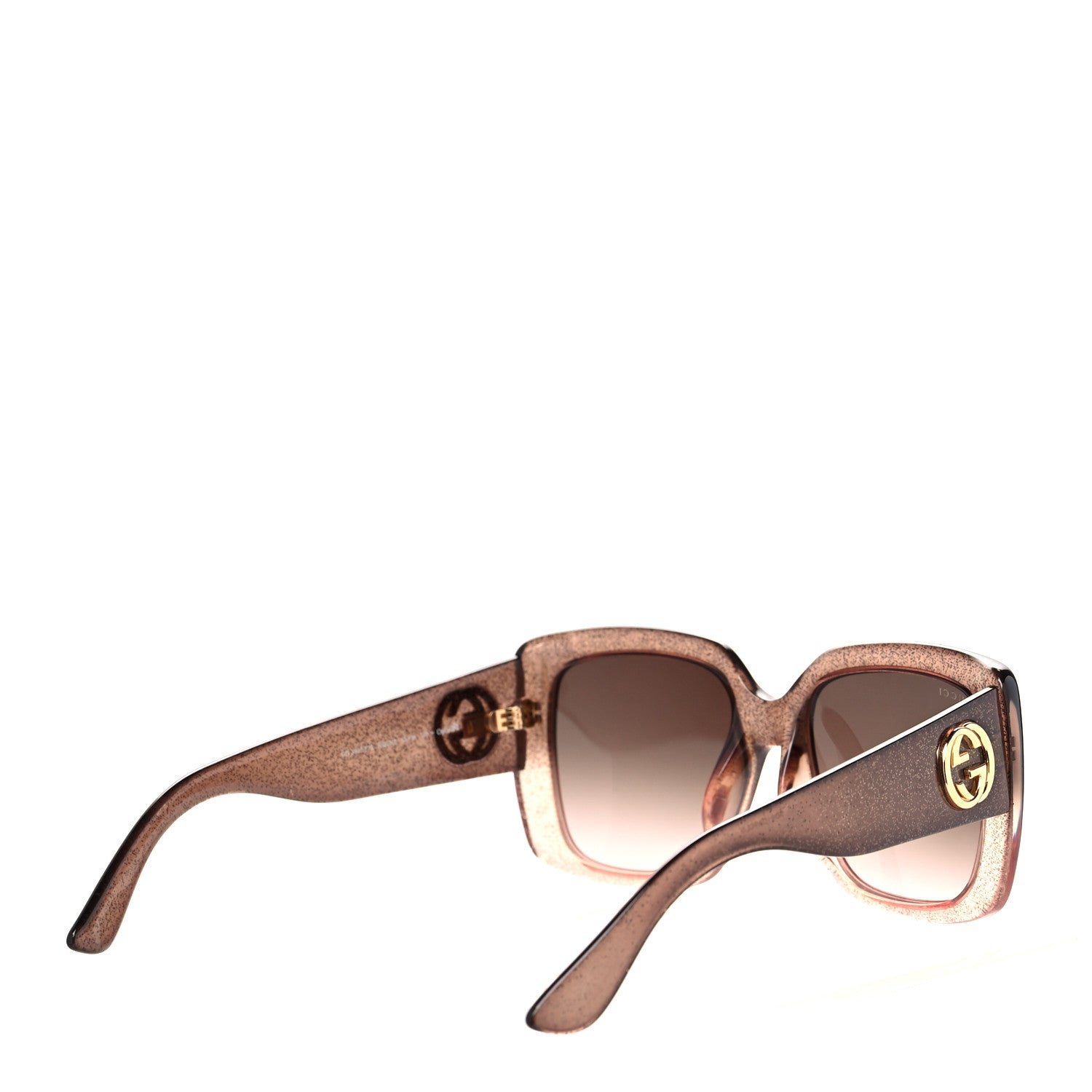 Gucci Acetate Glitter Optyl Square Sunglasses GG3837/F/S Brown Pink 4 of 8