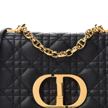 Christian Dior Calfskin Cannage Small Caro Bag Black 11 of 12