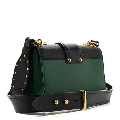 Prada City Calf Saffiano Cahier Bag Biliardo Black 3 of 11