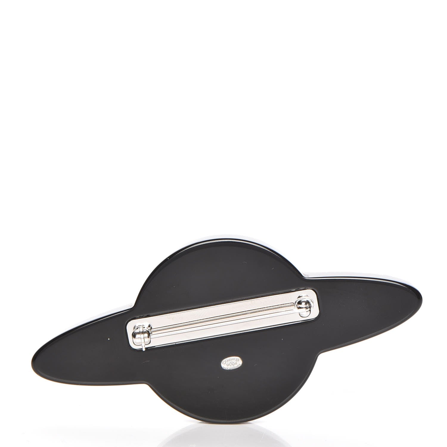 Chanel Glittered Resin Strass Planet Brooch Silver Blue Pink 3 of 6