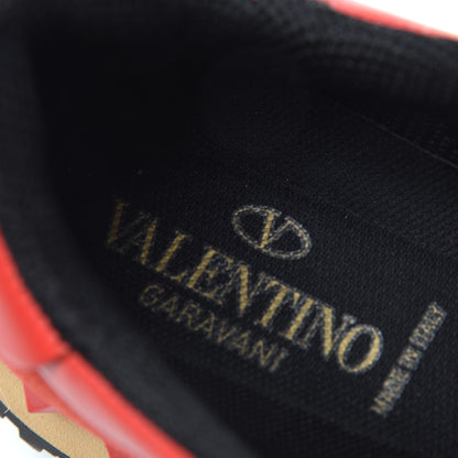Valentino Garavani Calfskin Suede Rockstud Sneakers 36.5 Deep Orange 6 of 9