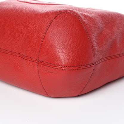 Gucci Pebbled Calfskin Medium Soho Chain Hobo Red 10 of 11