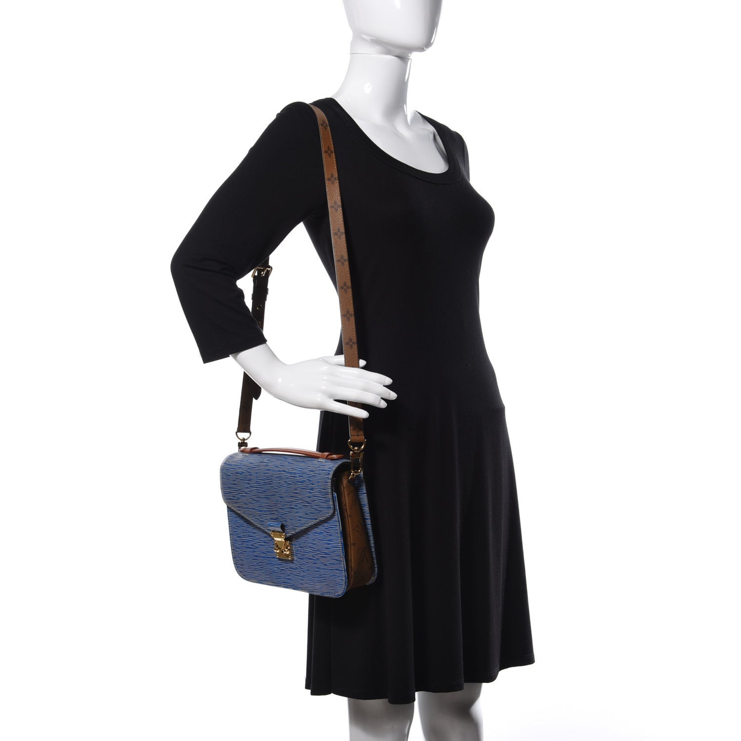 Epi Reverse Monogram Pochette Metis Denim Light