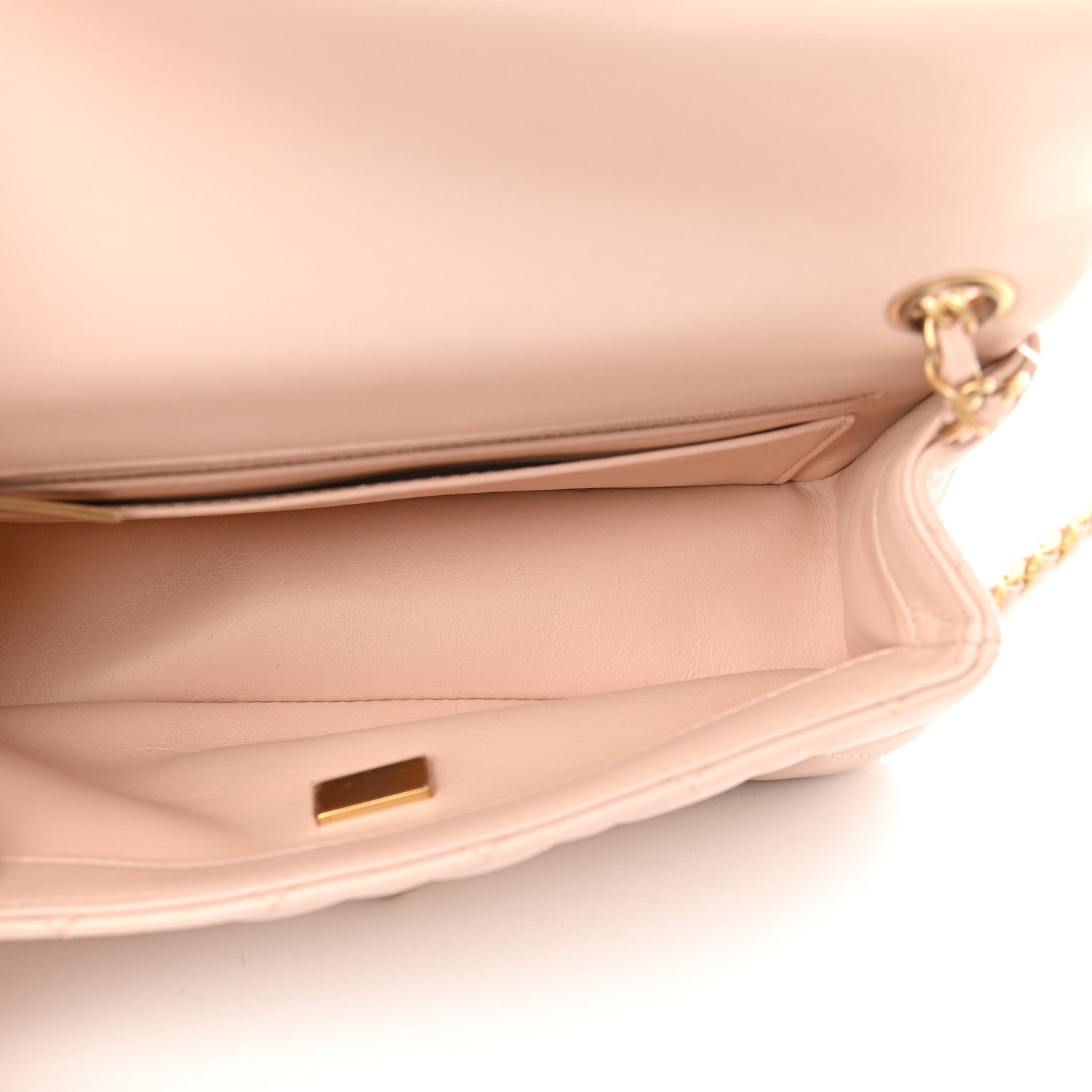 Chanel Lambskin Quilted Mini Rectangular Pearl Crush Flap Light Beige 5 of 9