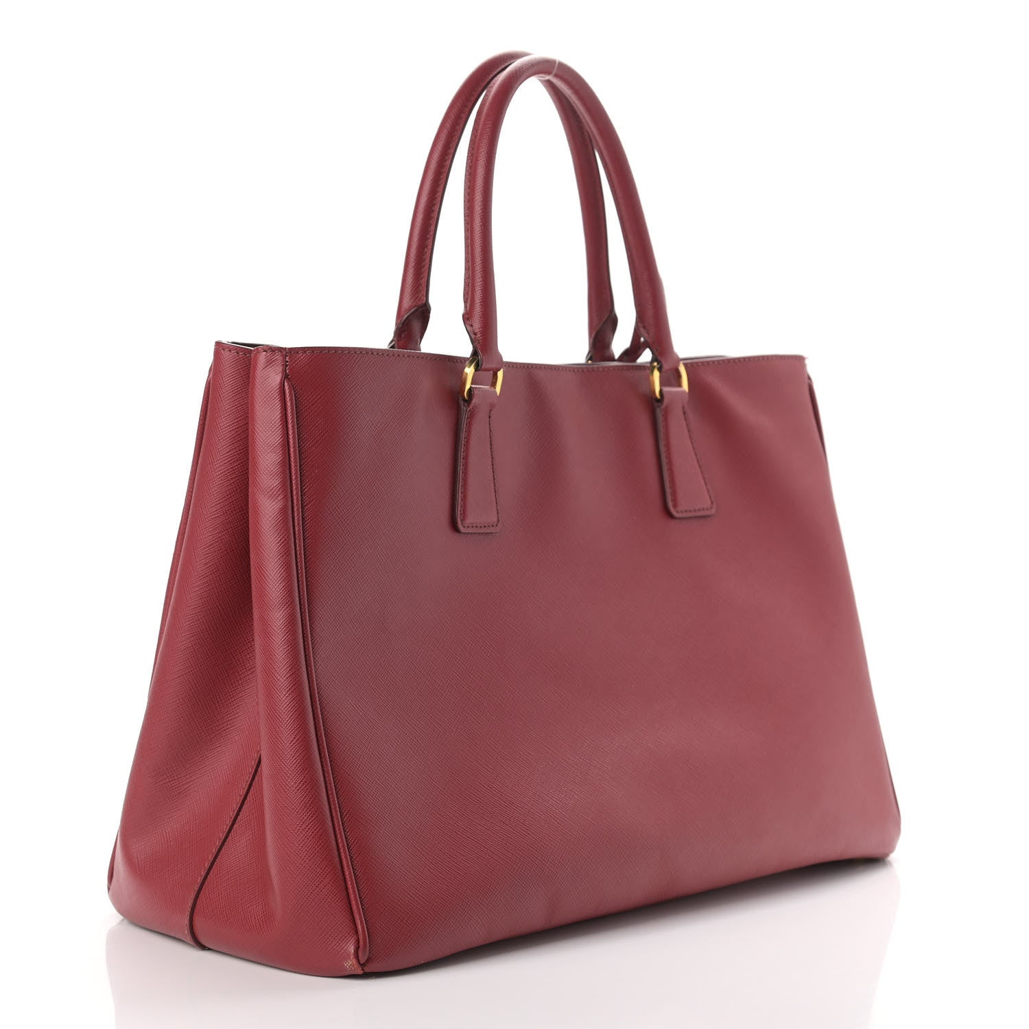 Prada Saffiano Lux Large Tote Cherry 2 of 16