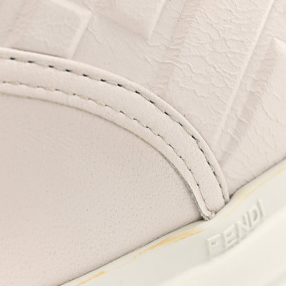 Fendi Lambksin FF Embossed Rise Low Top Sneakers 36.5 Ultra White 22 of 30
